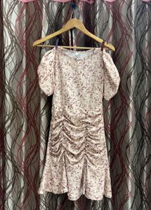 Floral Ruched Mini Dress