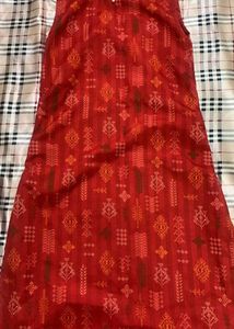 !!PRICE DROP ALERT!! Red Printed Sleeveless Kurta