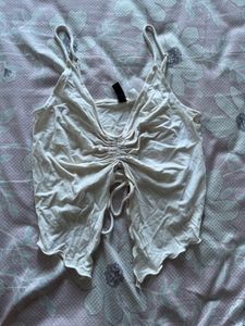 Ruched Tie Front Cami Top
