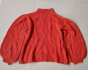 Chic Orange Knitted Sweater