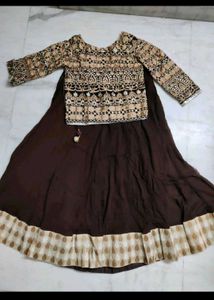 Elegant Brown Lehenga Choli Set