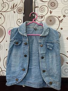 Blue Denim Vest Jacket