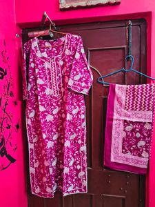Beautiful Pink Kurta Set with Dupatta