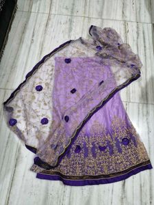 Elegant Lavender Lehenga and dupatta