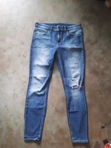 CK Blue Distressed Skinny Jeans
