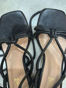 Black Lace-Up heels