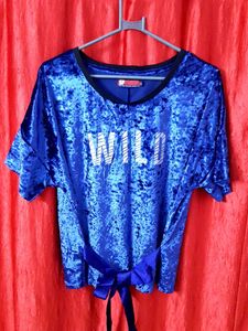 Blue Velvet 'Wild' Top