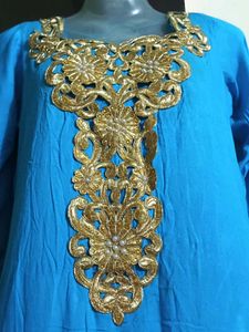 Blue & Gold Embellished Tunic