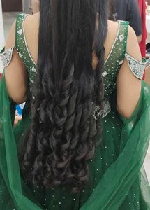 Green Embellished Lehenga Choli