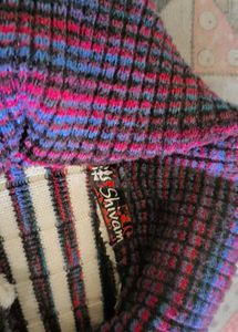 Striped Embroidered Knit Cardigan