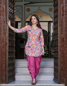 Print Kurta with Dhoti Pants