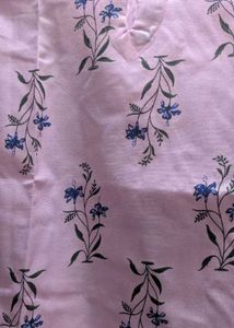 Pink Floral Print Kurta &amp; pant