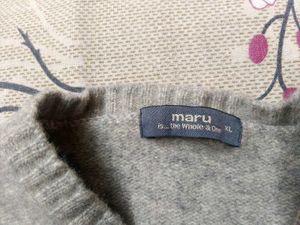 Gray V-Neck Sweater