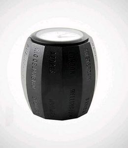Unique World Time Barrel Shaped Desk Clock
