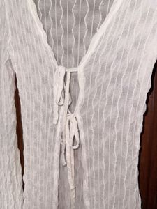 White Front-Tie Top 🤍