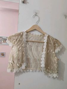 Embellished Sheer Bolero Jacket