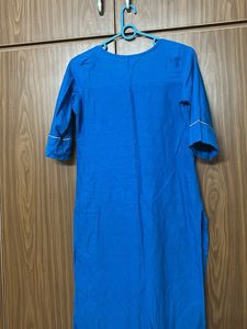 Vibrant Blue Embroidered Kurta