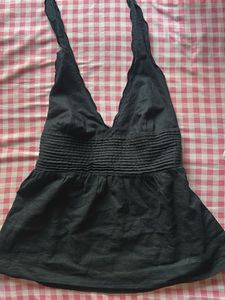 Black Halter Neck Top