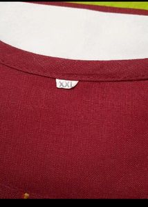 Embroidered Maroon Kurta