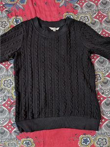 AND Black Cable Knit Sweater