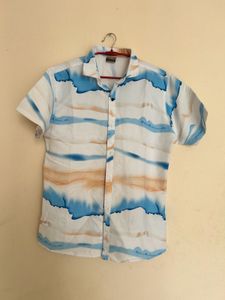 Men's Abstract Print Short Sleeve Shirt