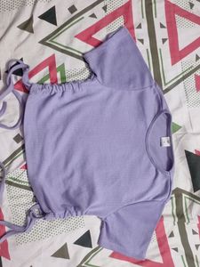 SSS STREET STYLE STORE LAVENDER RIBBED TOP WOMEN