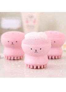 Cute Pink Octopus Silicone Facial Cleansing Brush