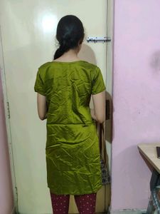 Green Short Kurti For Women