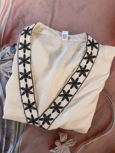 Elegant Embroidered Kurta with Pants