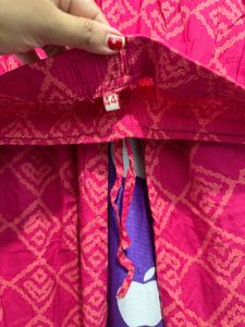 Embroidered Orange Kurti with pant