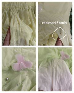 COMBO fairycore / beach ombre green + yellow top