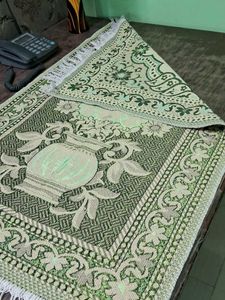 Vintage Prayer Rug with Floral Design