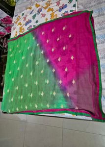 Vibrant Pink & Green Suit with Dupatta