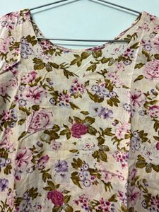 Rose printed long kurta