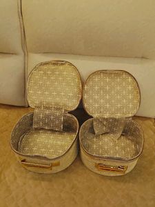Sparkly Gold Makeup or storage Bags - Set of 2