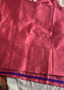 Pink Silk Saree With Blouse stitched (women’s)