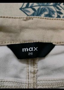 Light Beige Skinny Fit Trousers