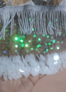 Designer Stall with Sequins and Fringe