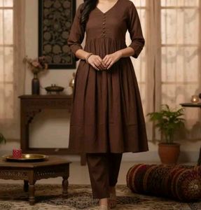 Elegant Brown Kurta Set for Women