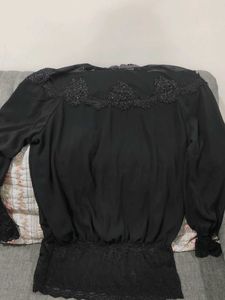 Elegant Black Lace Top...