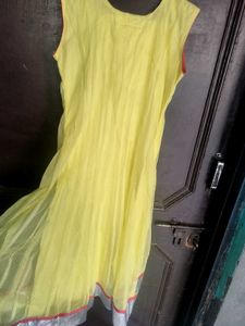 Elegant Yellow Anarkali Suit