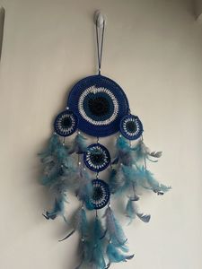 Handmade Crochet Dream Catcher - Evil Eye Design