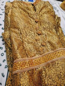 GOLDEN GOWN WTH NET DUPATTA ❤️