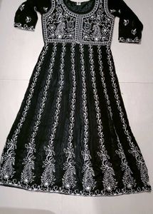 Black Embroidered Gown