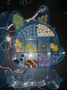 Rabit Storage box with beads inside