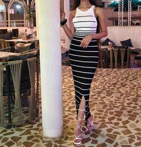 Striped Knit Maxi Dress