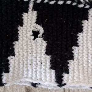 Unique Black &amp; White Crochet Top