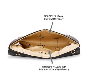Stylish Black Clutch Bag with Chain