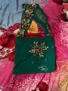 💚90sBackless kurta,plazo,chuni,slang Bag set💚