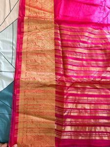 Pretty Rose Pink Soft Organza Saree